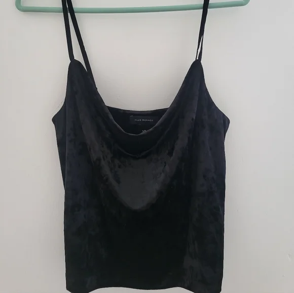 Club Monaco Crushed Velvet Cowl Neck Cami - Picture 1 of 8